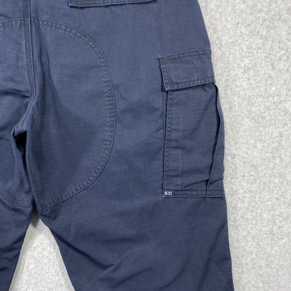 5.11 Tactical Pants Mens 35.5-39 (34x28) Ripstop Cargo Pockets Utility Work Blue - Picture 5 of 13